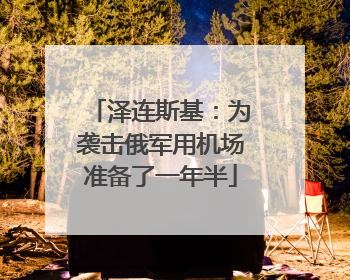 泽连斯基：为袭击俄军用机场准备了一年半