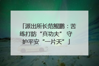 派出所长范鲲鹏：苦练打防“真功夫” 守护平安“一片天”