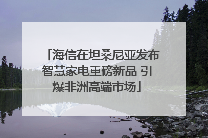 海信在坦桑尼亚发布智慧家电重磅新品 引爆非洲高端市场