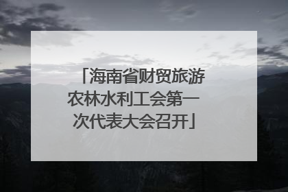 海南省财贸旅游农林水利工会第一次代表大会召开