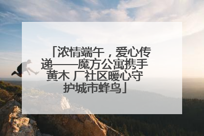 浓情端午，爱心传递——魔方公寓携手黄木 厂社区暖心守护城市蜂鸟