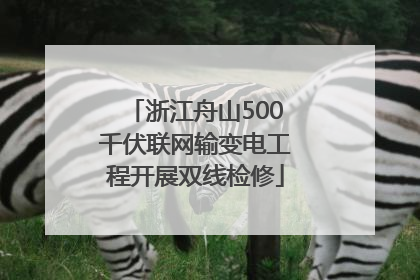 浙江舟山500千伏联网输变电工程开展双线检修
