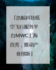 浩鲸科技低空飞行服务平台MWC上海首秀，推动产业创新