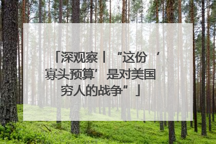 深观察丨“这份‘寡头预算’是对美国穷人的战争”