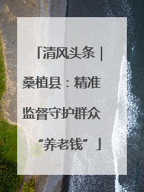 清风头条｜桑植县：精准监督守护群众“养老钱”