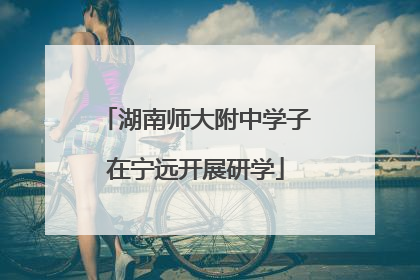 湖南师大附中学子在宁远开展研学