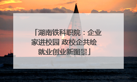 湖南铁科职院：企业家进校园 政校企共绘就业创业新图景