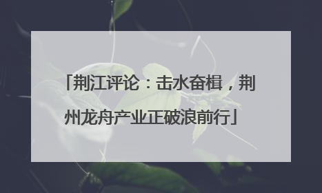 荆江评论：击水奋楫，荆州龙舟产业正破浪前行