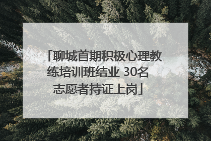 聊城首期积极心理教练培训班结业 30名志愿者持证上岗