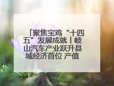 聚焦宝鸡“十四五”发展成就丨岐山汽车产业跃升县域经济首位 产值突破205亿 占规上工业75%