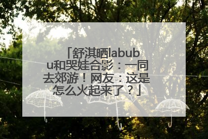 舒淇晒labubu和哭娃合影：一同去郊游！网友：这是怎么火起来了？