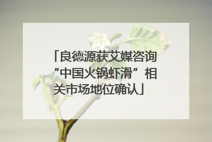 良德源获艾媒咨询“中国火锅虾滑”相关市场地位确认