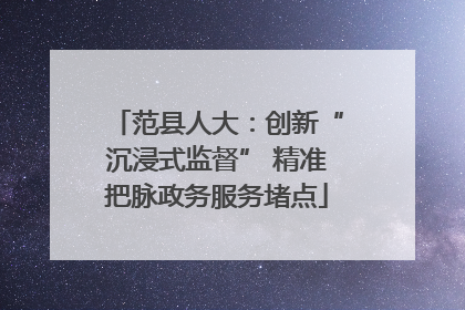 范县人大：创新“沉浸式监督” 精准把脉政务服务堵点