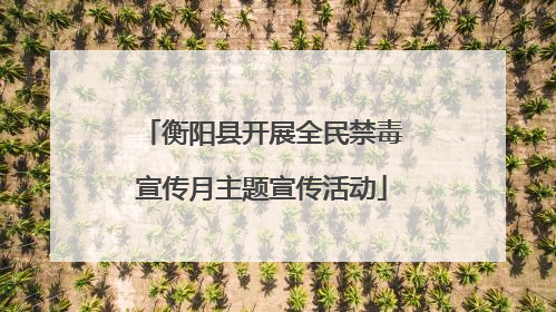 衡阳县开展全民禁毒宣传月主题宣传活动