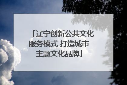 辽宁创新公共文化服务模式 打造城市主题文化品牌