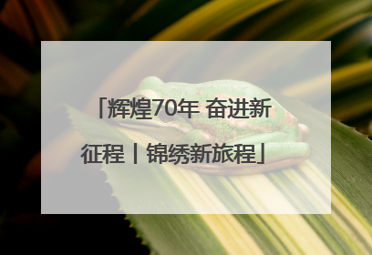 辉煌70年 奋进新征程丨锦绣新旅程