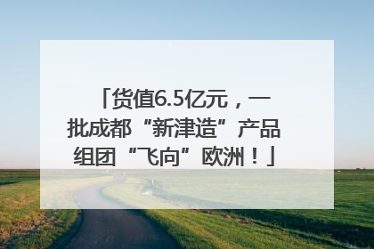 货值6.5亿元，一批成都“新津造”产品组团“飞向”欧洲！