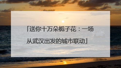送你十万朵栀子花：一场从武汉出发的城市联动