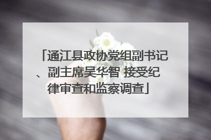 通江县政协党组副书记、副主席吴华智 接受纪律审查和监察调查