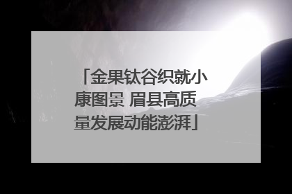 金果钛谷织就小康图景 眉县高质量发展动能澎湃