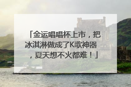 金运唱唱杯上市，把冰淇淋做成了K歌神器，夏天想不火都难！