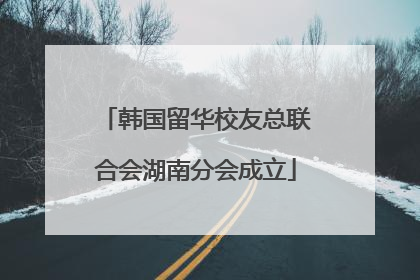 韩国留华校友总联合会湖南分会成立