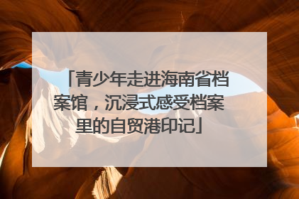青少年走进海南省档案馆，沉浸式感受档案里的自贸港印记