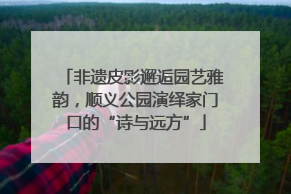 非遗皮影邂逅园艺雅韵，顺义公园演绎家门口的“诗与远方”