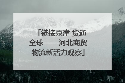 链接京津 货通全球——河北商贸物流新活力观察