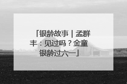 银龄故事｜孟群丰：见过吗？金童银龄过六一