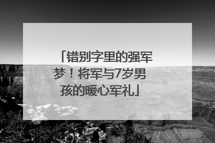 错别字里的强军梦！将军与7岁男孩的暖心军礼