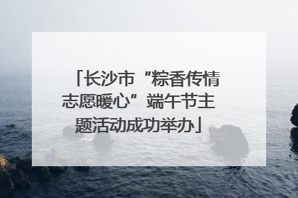 长沙市“粽香传情志愿暖心”端午节主题活动成功举办