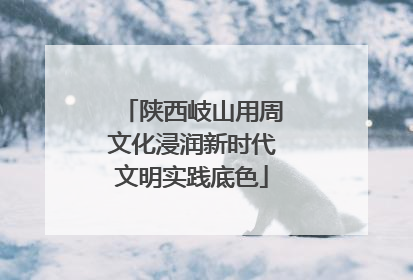 陕西岐山用周文化浸润新时代文明实践底色