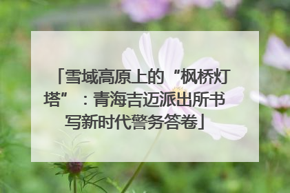 雪域高原上的“枫桥灯塔”：青海吉迈派出所书写新时代警务答卷