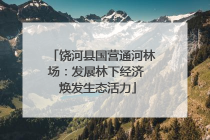 饶河县国营通河林场：发展林下经济 焕发生态活力