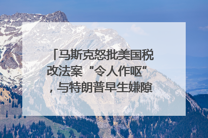马斯克怒批美国税改法案“令人作呕”，与特朗普早生嫌隙？｜国际识局