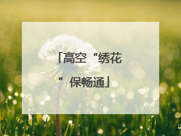 高空“绣花”保畅通