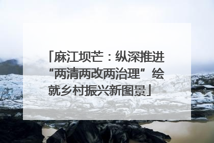 麻江坝芒：纵深推进“两清两改两治理”绘就乡村振兴新图景