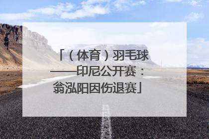 （体育）羽毛球——印尼公开赛：翁泓阳因伤退赛