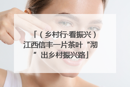 （乡村行·看振兴）江西信丰一片茶叶“沏”出乡村振兴路