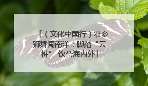 （文化中国行）壮乡狮舞闯南洋：脚踏“云桩” 饮誉海内外