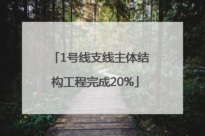 1号线支线主体结构工程完成20%