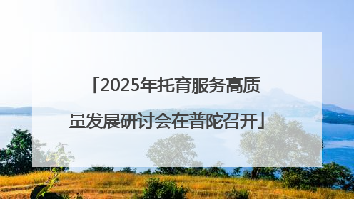 2025年托育服务高质量发展研讨会在普陀召开