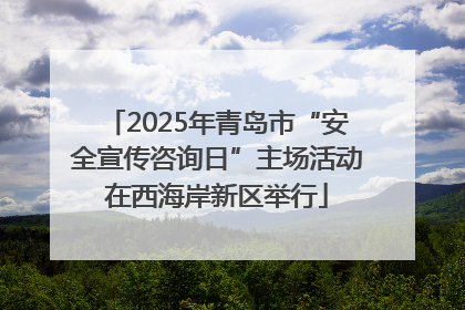 2025年青岛市“安全宣传咨询日”主场活动在西海岸新区举行