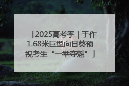 2025高考季｜手作1.68米巨型向日葵预祝考生“一举夺魁”