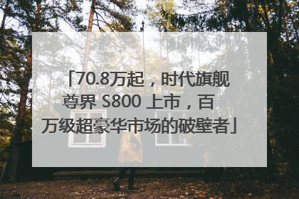 70.8万起，时代旗舰尊界 S800 上市，百万级超豪华市场的破壁者