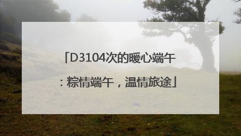 D3104次的暖心端午：粽情端午，温情旅途