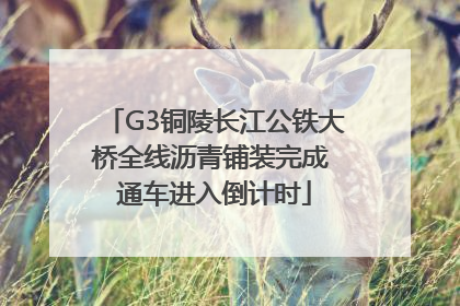 G3铜陵长江公铁大桥全线沥青铺装完成 通车进入倒计时